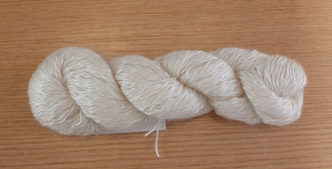 Hot Sale Undyed Luxury Fluffy Silk Kid Mohair Lace Knitting Yarn, Scarf Knitting Yarn